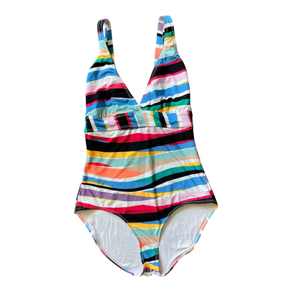 #193, Anne Cole women’s striped one piece swimsuit, size 10